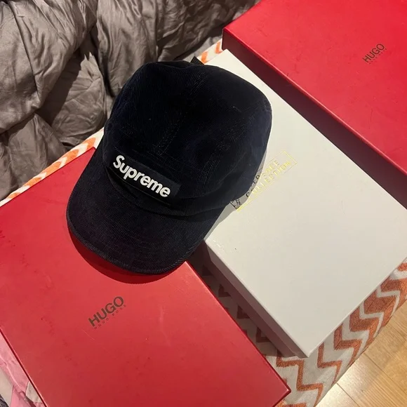 Supreme Navy Corduroy Cap GORTEX - Picture 2 of 4